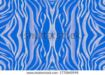 Seamless Zebra Skin. White Wildlife Wallpaper. Fashion Wild Pattern. Camouflage Safari Design. Blue Tiger Skin. Seamless Cheetah Wallpaper. Abstract Wild Pattern. Animal Skin. African Background.