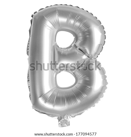 balloon font part of full set upper case letters B
