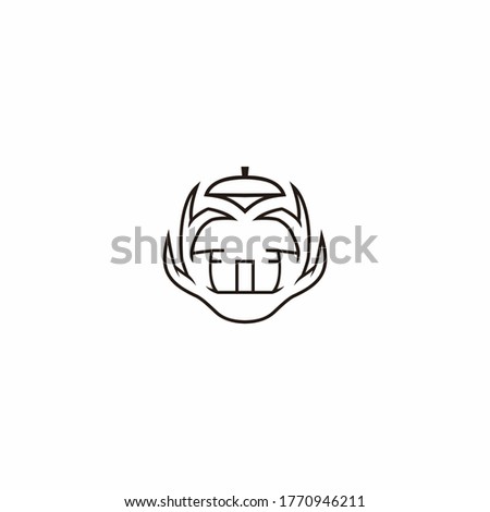 House of antler logo icon design vector