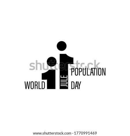 Design for World Population day Greeting-11 july. typography logo, Vector illustration, banner or poster Royalty-Free Stock Photo #1770991469