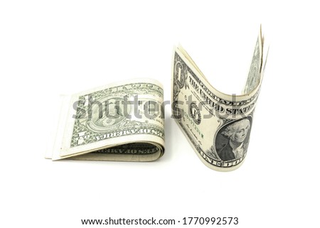 Money dollar isolated on white background