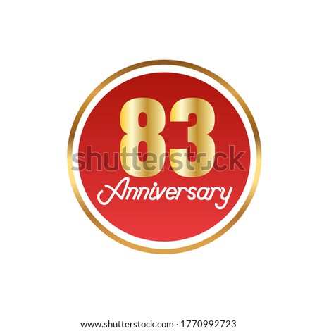 83 year anniversary celebration, vector design for celebrations, invitation cards and greeting cards