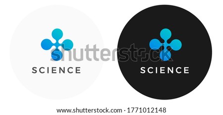 Blue logo design template for science and technology company - futuristic abstract dot logo in rhombus shape - vector business tech logo design 
