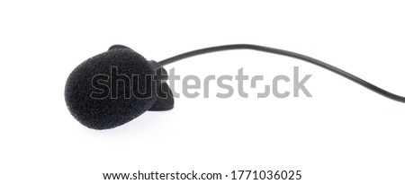 Microphone lapel or lavalier isolated on white background
