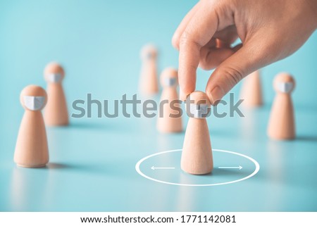 Social distance preventing infection concept, People practice social distancing to protect from COVID-19 coronavirus Royalty-Free Stock Photo #1771142081