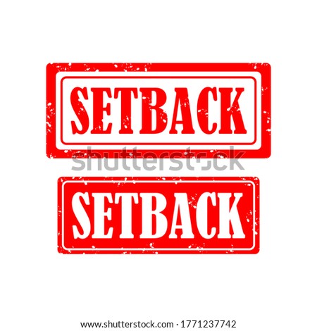SETBACK red Rubber Stamp over a white background.