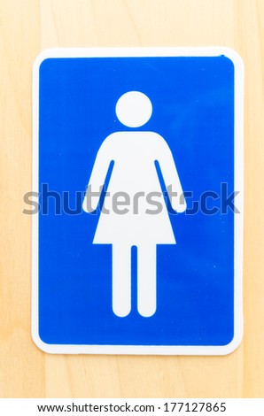 Toilet sign