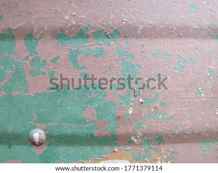 Flaking Wall Plaster Stock Images in Hd Paint With an Orange Vibrant Undercoat Showing Up Through Cracked Old Weathered Painted Blue Plastered Peeled Interior Wall Background.