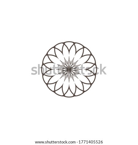 Simple Mandala Shape for Coloring