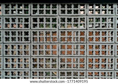 concrete Ventilated bricks in thai star design shape