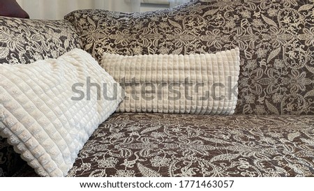 Small white pillows for the living room of the house