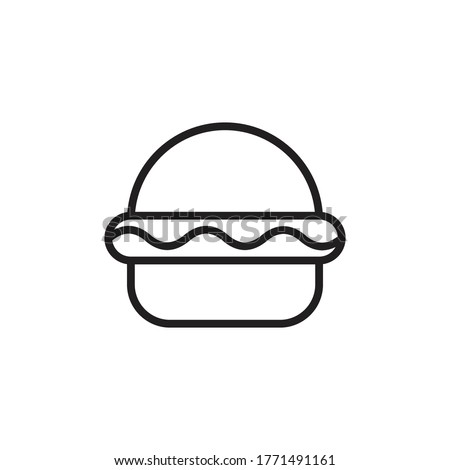 fast food burger icon vector sign