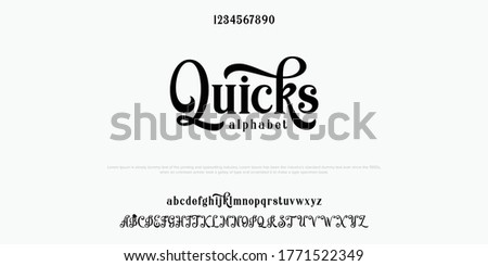 Custom font bundle script serif. Alphabet vector illustration Royalty-Free Stock Photo #1771522349