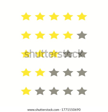 Customer five star product rating review symbol trendy flat style vector icon.symbol for your web site design, logo, app UI.