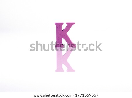 Letter k isolated on white background
