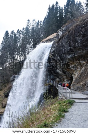 Powerful waterfall in Steinsdalsfossen, Norway