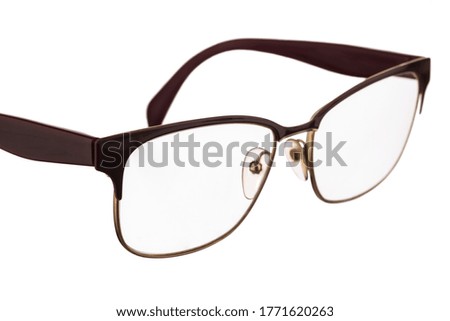 Modern glasses isolated on white background, women's accessory. 