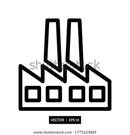 Factory vector icon modern and simple flat symbol for web site, mobile,logo, app, UI