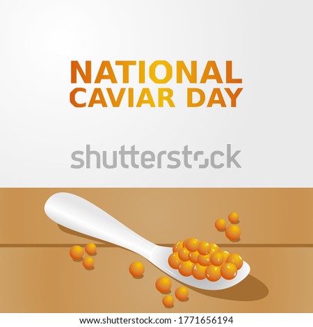 National Caviar Day Vector Illustration