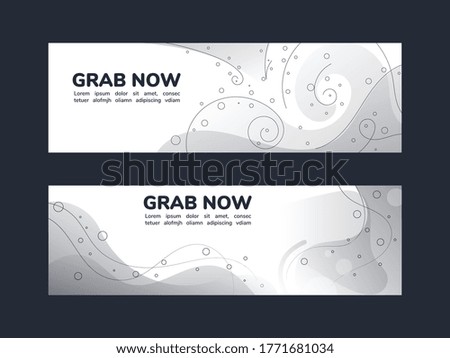 Abstract colorful banners with line wave. Creative design template in line wave . Vector background.