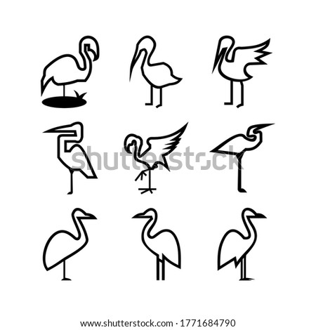 heron icon or logo isolated sign symbol vector illustration - Collection of high quality black style vector icons
