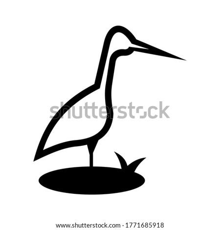 heron icon or logo isolated sign symbol vector illustration - high quality black style vector icons
