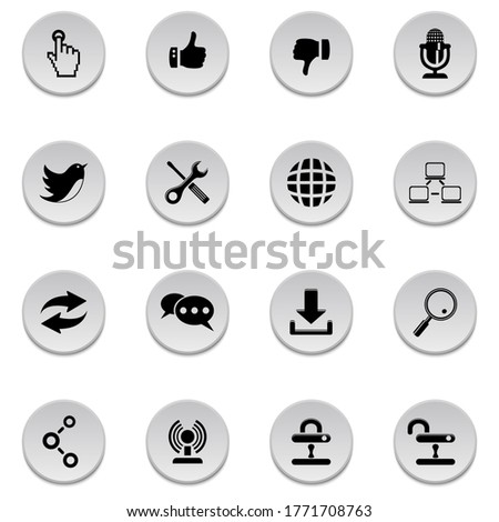 Vector set of communication icons.