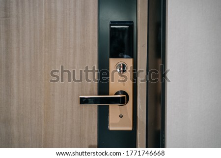 smart lock in luxury hotel