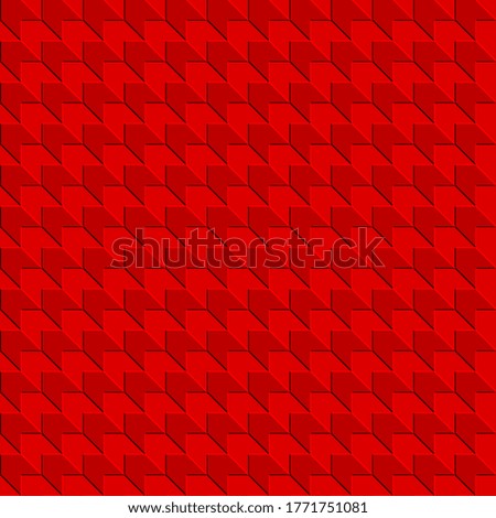 abstract geometric shapes with shadow. vector seamless pattern. simple red repetitive background. textile fabric swatch. wrapping paper. continuous print. design element for home decor, phone case