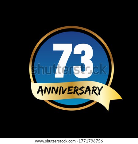 73 year anniversary celebration, vector design for celebrations, invitation cards and greeting cards