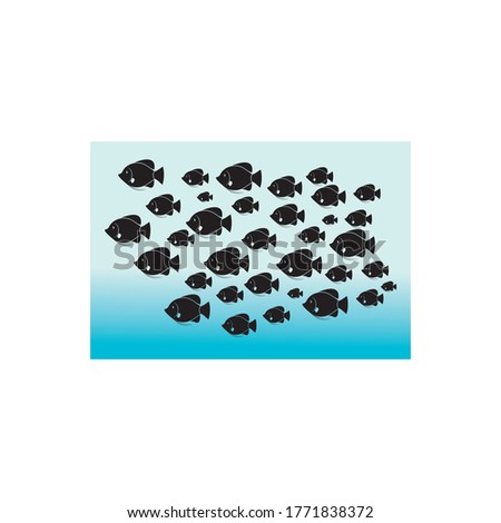 fish logo vector template design illustration and background