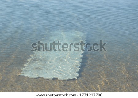 Texture of green-blue sea water in Aegean