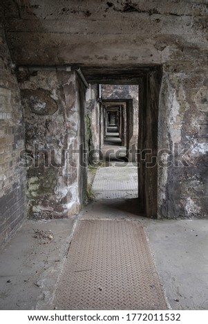 underground passage in an old industrial facility