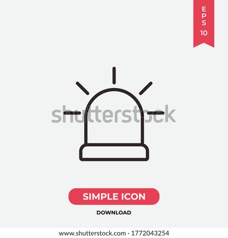 Siren icon vector. Emergency sign