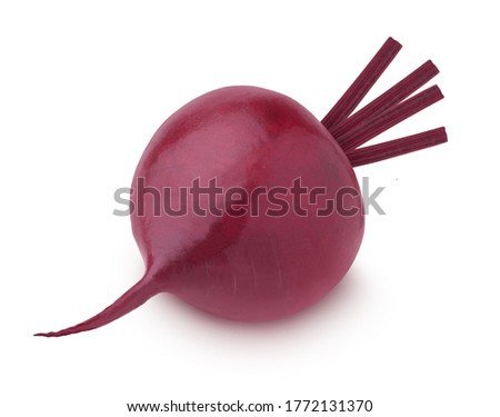 Fresh whole beet isolated on a white background. Clip art image for package design.