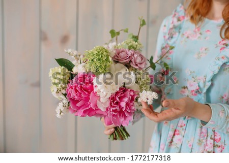 Gift bouquet for a girl on a birthday