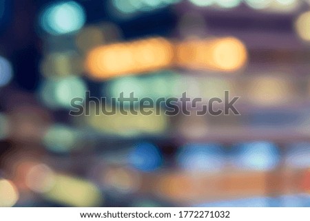 Blurred abstract bokeh background of Tokyo, Japan at night