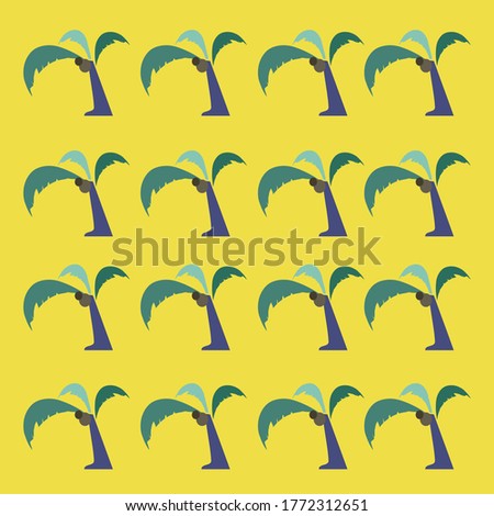 Palm trees on a yellow background