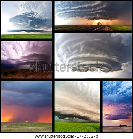 Collage of severe weather pictures