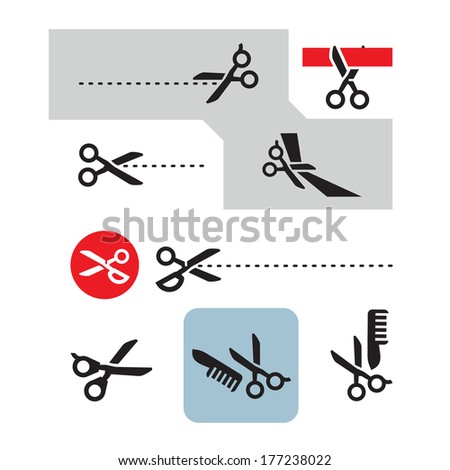 Scissors. Vector format