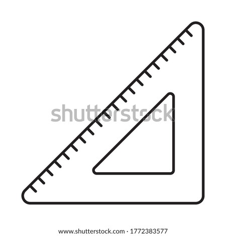 Ruler line style icon design, Instrument tool work measurement lenght object inch long and distance theme Vector illustration