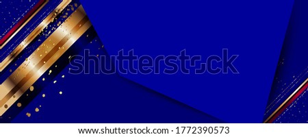 Christmas gold design dark blue background abstract abstract shiny color golden classic blue deep color with lines and decorative elements