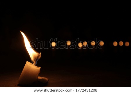 candlelight that illuminates the night