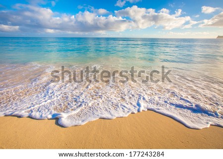 Beautiful Ocean Scape from Hawaii Royalty-Free Stock Photo #177243284
