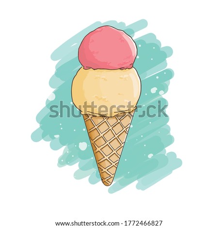 Illustration of ice cream cone