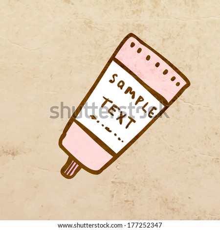 Cute Hand Drawn Vector illustration, Vintage Paper Texture Background