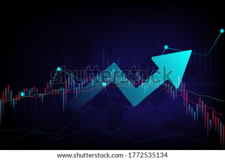 Economy and stock market business and financial background concept. Vector illustration design. Royalty-Free Stock Photo #1772535134