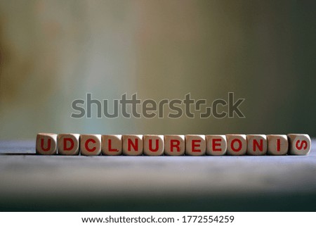 letters of the alphabet on cubes