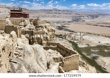 The ruins of Guge Kingdom, an ancient kingdom that once existed in the far of tibet