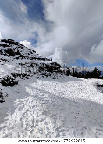 Snow capped mountains in chakrata, Uttarakhand.